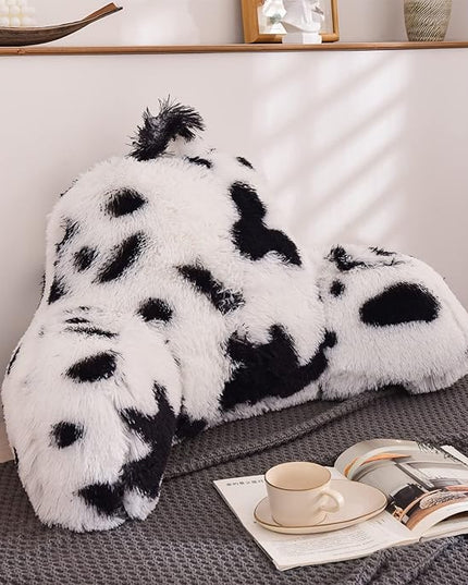 Aimuan Reading Pillow Bed Rest Wedge Large Adult Backrest Pillow with Arms Back Support for Sitting Up in Bed Cushion Incline Rest Sleeping Snoring Pillow, White-black, Large - LeafyLoom