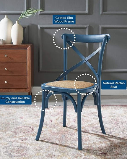 Modway Gear Dining Side Chair, Harbor 21 x 19.5 x 34.5 - LeafyLoom