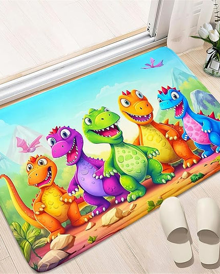 Dinosaur Carpet for Boys Room - Dinosaur Rugs for Boys Bedroom Cartoon Dinosaur Rug Kids Rugs for Bedroom Cute Dinosaur Area Rug for Living Room Bedroom Kids Room,2'×3' - LeafyLoom