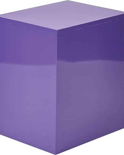 OSP Home Furnishings HPB Heavy Duty 3-Drawer Metal File Cabinet for Standard Files and Office Supplies, Purple Finish - LeafyLoom