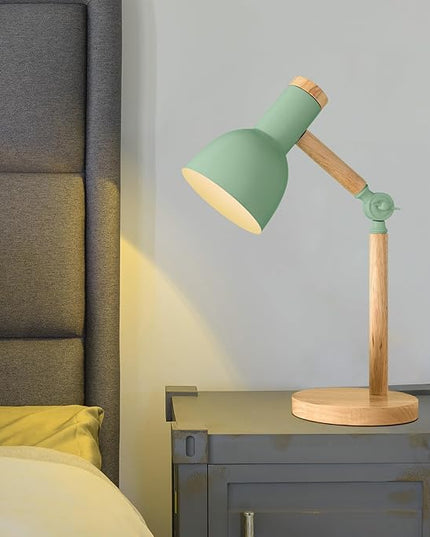 himmel Table Lamp, Adjustable Wooden Table Lamp, Children's Desk Lamp for Bedroom, Living Room, E27 Base Reading Next Lamp - LeafyLoom
