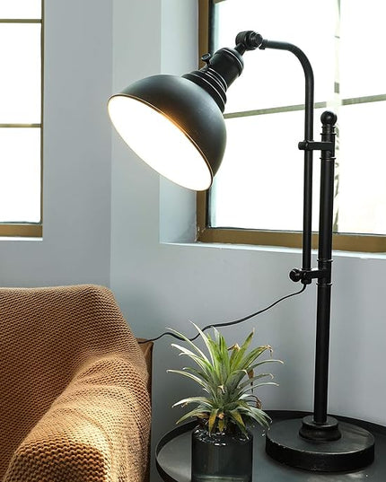 VONLUCE Rustic Desk Lamp Black Adjustable, Industrial Style Metal Task Lamp (25"-29"), Vintage Work Lamp, Farmhouse Reading Lamp in Aged Bronze Finish, ETL Certificate - LeafyLoom