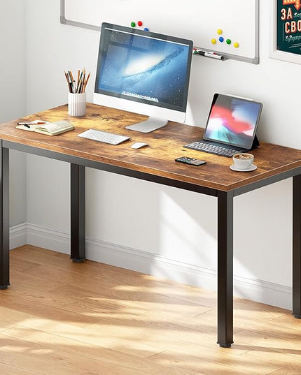 DlandHome 47inches Computer Desk Home Office Table Writing Desk Study Table Gaming Desk Worstation, Retro - LeafyLoom