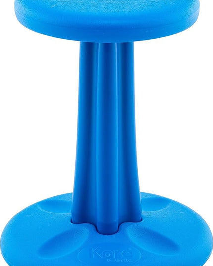 Kore Kids Junior Wobble Chair - Flexible Seating Stool for Classroom, Elementary School, ADD/ADHD - Made in The USA - Junior- Age 8-9, Grade 3-4, Blue (16in) - LeafyLoom