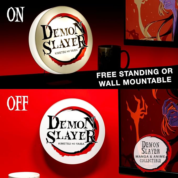 Demon Slayer Logo Light, Free Standing or Wall Mount Decorative Light - LeafyLoom