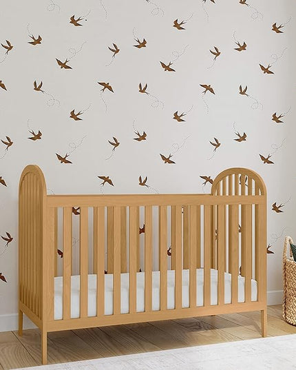 Davinci Beau 3-in-1 Convertible Crib in Honey, Greenguard Gold Certified - LeafyLoom