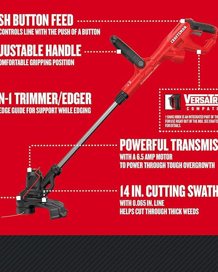 CRAFTSMAN 9 Amp Blower and 6.5 Amp 14-Inch String Trimmer Bundle - LeafyLoom