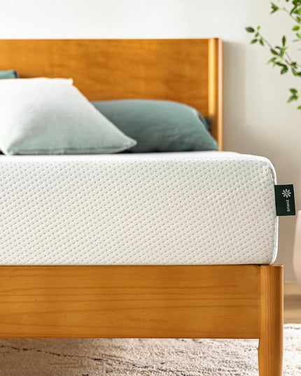 ZINUS 8 Inch Green Tea Memory Foam Mattress [New Version], Full, Fiberglass free, Medium Firm Feel, Zoned Pressure Relief, Certified Safe Foams & Fabric, Mattress in A Box - LeafyLoom