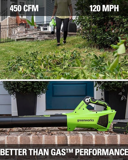 Greenworks 40V Axial Blower (120 MPH / 450 CFM), Tool Only - LeafyLoom