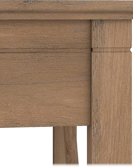 Bush Furniture Key West 60W L Shaped Desk with 2 Drawer Mobile File Cabinet in Reclaimed Pine - LeafyLoom