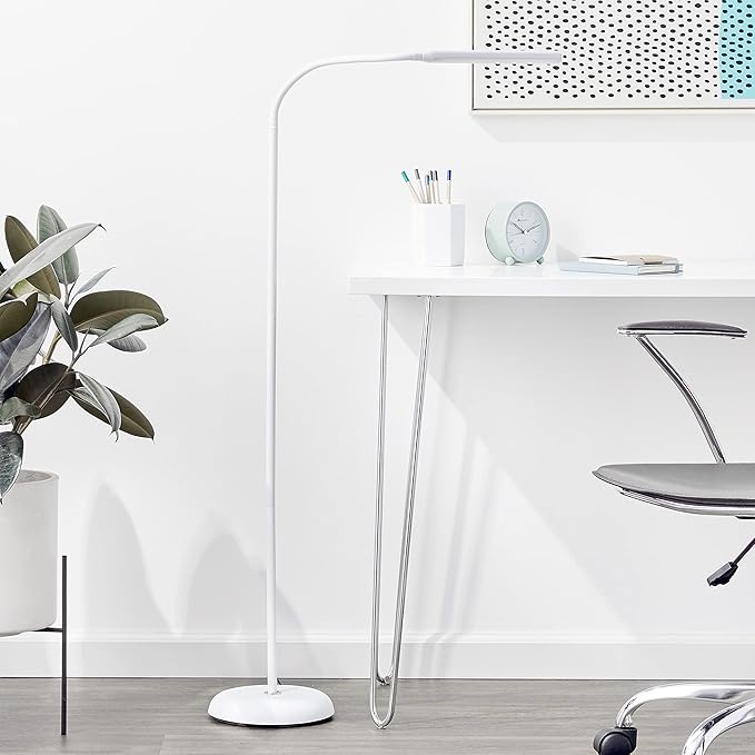 Daylight Company Unolamp, Standing Lamp for Living Room, Bedroom, Salon, Office, Touch Control, Flexible Arm, Sleek Design, Multipurpose - LeafyLoom