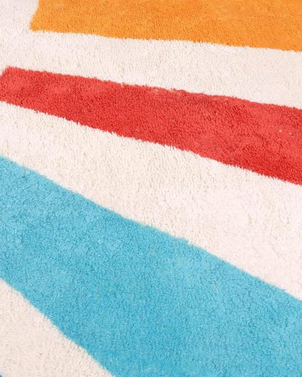 Kids Rugs for Playroom 5'x7' Rug, Boho Washable Area Rug for Kids Room, Rainbow Kids Nursery Rug Non-Slip Sunshine Carpet Soft Colorful Rug for Classroom Office Dining Room - LeafyLoom