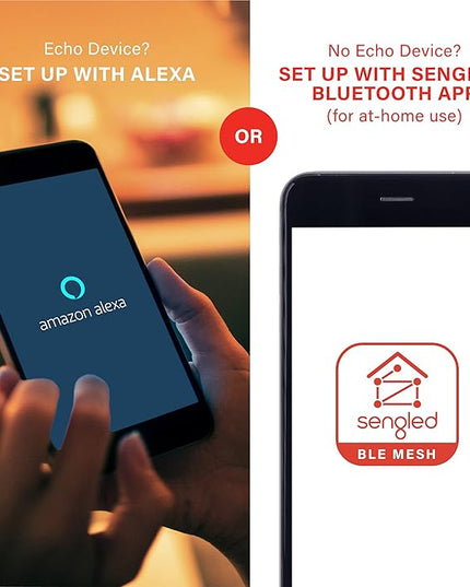 Sengled Alexa Light Bulb, S1 Auto Pairing with Alexa Devices, Warm Light Bulbs, Smart Light Bulbs that Work with Alexa, Bluetooth Mesh Smart Home Lighting, E26 60W Equivalent, 800LM, 2-Pack Sengled