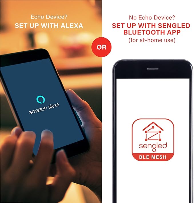 Sengled Alexa Light Bulb, S1 Auto Pairing with Alexa Devices, Warm Light Bulbs, Smart Light Bulbs that Work with Alexa, Bluetooth Mesh Smart Home Lighting, E26 60W Equivalent, 800LM, 2-Pack Sengled