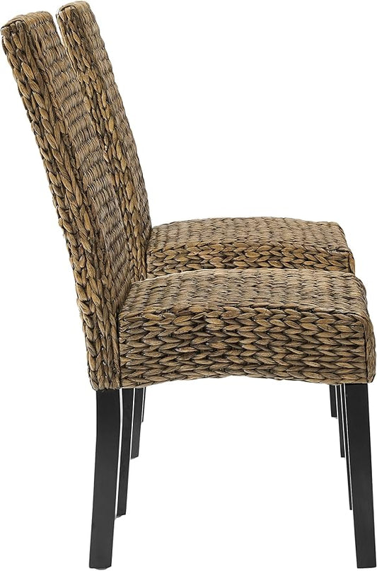 Crosley Furniture Edgewater Dining Chair, Set of 2, Seagrass - LeafyLoom