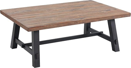 Alaterre Furniture Adam 48" L Solid Wood Coffee Table - LeafyLoom