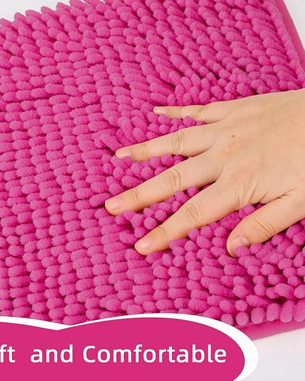 Locker Rug school girl rugs Carpet Chenille 100% Microfiber Locker Carpet with Non Skid Backing Locker Decorations (Rose Red, 12X12) - LeafyLoom