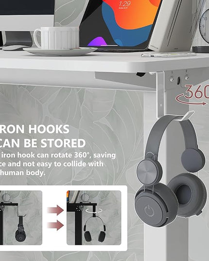 Standing Desk Adjustable Height- Whole Piece Desktop Stand Up Desk, Electric Standing Desk, Sit to Stand Desk for Home & Office Computer Desk - LeafyLoom
