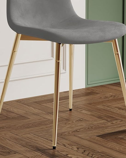 NicBex Haerin-SD-00340-LWJ Dining Chairs, 17.7"x19.7"x34.3", Grey and Gold - LeafyLoom