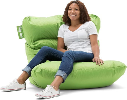 Big Joe Roma Bean Bag Chair, Spicy Lime Smartmax, Durable Polyester Nylon Blend, 3 feet - LeafyLoom