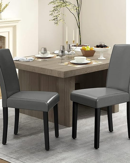 NicBex Dining Chair Set of 2, Accent Parsons Diner Chairs by Side Table for Home Kitchen, Living Room, Grey - LeafyLoom
