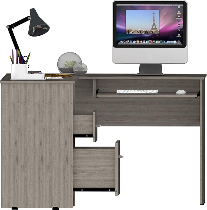 NicBex Kimberly-DW-00013-LWJ Home Office Desks, 47.2"x41.3"x30.4", Light Gray-1 - LeafyLoom