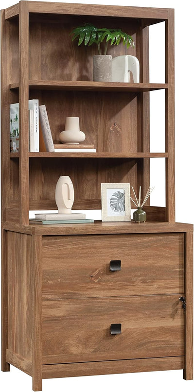 Sauder Cannery Bridge Lateral File, L: 31.73" x W: 22.05" x H: 29.76", Sindoori Mango finish - LeafyLoom