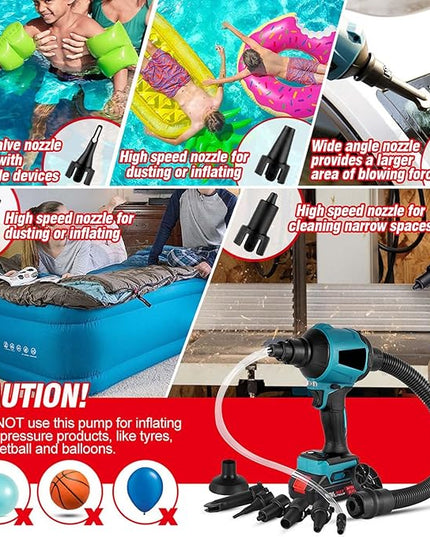 Cordless Dust Blower for Makita 18V Battery, 50000RPM Brushless Motor High Volume Compressed Air Duster for Computer Keyboard, Garage, Sawmill Room, Camping BBQ, Wood Workshop Cleaning(Tool Only) - LeafyLoom