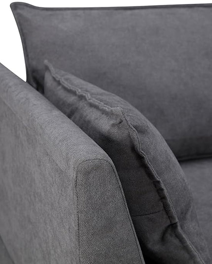 115.1" Modern Large U-Shape Modular Sectional Sofa with Reversible Chaise and Storage Seat, Convertible Sleeper Couch Bed for Living Room, Apartment, Office, Dark Gray, 115.1 Inch - LeafyLoom