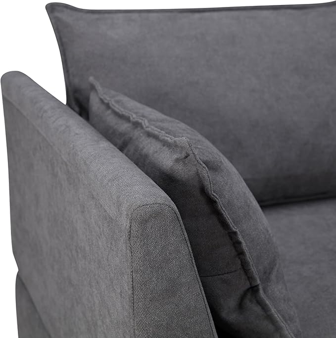 115.1" Modern Large U-Shape Modular Sectional Sofa with Reversible Chaise and Storage Seat, Convertible Sleeper Couch Bed for Living Room, Apartment, Office, Dark Gray, 115.1 Inch - LeafyLoom