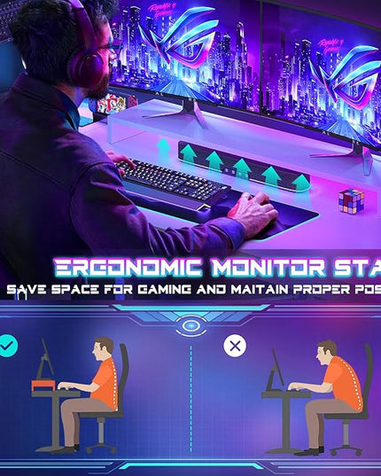 Homieasy Small Gaming Desk with Power Outlets Pegboard LED Light, 51 Inch L Shaped Computer Desk with Monitor Stand Storage Shelves, Reversible Corner Desk with Headset Hooks, White - LeafyLoom