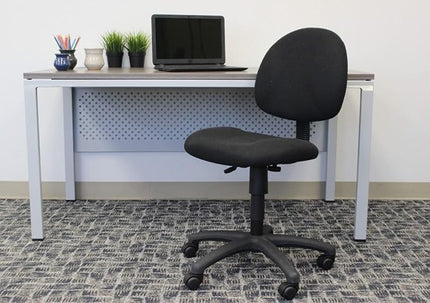 Boss Office Products Nylon Black Boss Office Deluxe Posture Chair, 25" W x 25" D x 35-40" H - LeafyLoom