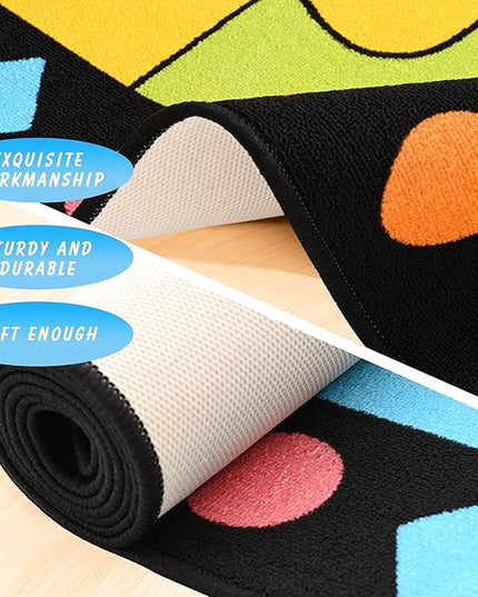 Booooom Jackson Classroom Carpets Elementary, Kid Rug Children's Classroom Seating Rug for Nursery, School, Children's Colorful Area Rug Educational Carpet with Non-Slip Backing(Seats-16),8'5"x 6'5" - LeafyLoom