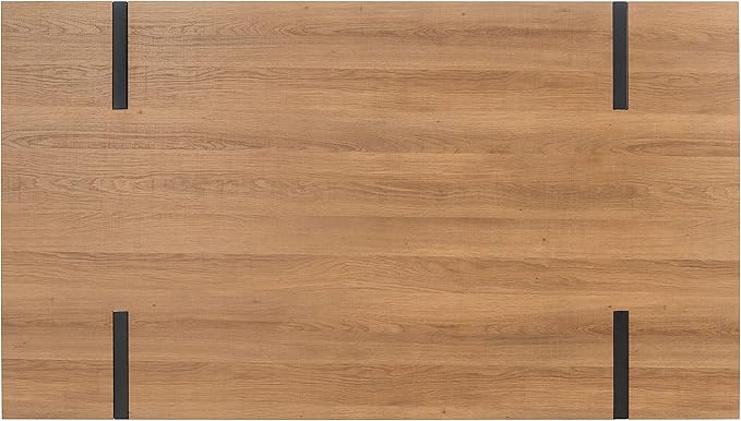 SAFAVIEH Home Collection Alyssa Mid-Century Rustic Industrial Brown Dining Room Table DTB7000D, 0, Natural/Black - LeafyLoom