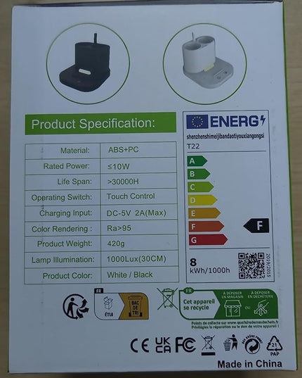 YOUKOYI LED Desk Lamps for Home Office, Rechargeable Battery Operated Desk Lamp with Touch Control, Stepless Dimming, 3 Color Modes, Pen Holder and Night Light- Gooseneck Desk light for Study, Reading - LeafyLoom