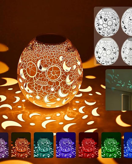 LED Bedside lamp ，Table Lamp for Home Office，RGB 16 Colors，Multiple Lighting Modes Desk Lamps，Atmosphere Lights Suitable for Various Holidays（Moon） - LeafyLoom