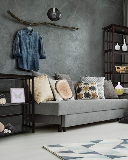 Casual Home Mission Style 3-Shelf Bookcase, Espresso - LeafyLoom