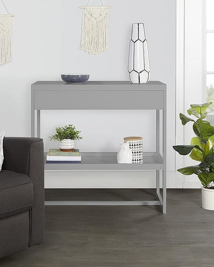 Arlo Changing Table in Pebble Grey, Made of Solid New Zealand Pinewood, Non-Toxic Finish, Comes with Water Resistant Mattress Pad & Safety Strap - LeafyLoom
