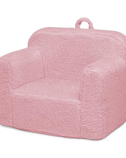 Delta Children Cozee Sherpa Chair, Pink - LeafyLoom