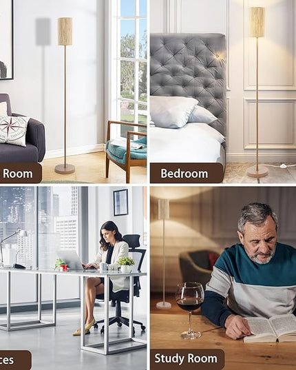 Floor Lamps for Living Room Modern Tall Lamp for Bedroom Office Corner (Brown, 65'') - LeafyLoom