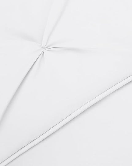 Amazon Basics All-Season Down-Alternative Comforter 3 Piece Bedding Set, King, Bright White, Pinch Pleat With Piped Edges - LeafyLoom
