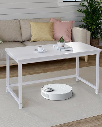 Small Coffee Table White Modern Wood Mini Rectangle Coffee Tables for Living Room Cheap Wooden 32 Inch for Small Spaces Mesa De Centro para Sala - LeafyLoom