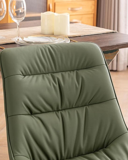 Kidol & Shellder Modern Dining Chairs Set of 2 Kitchen & Dining Room Chairs Upholstered Accent Chair Living Room Chairs Kitchen Chairs Comfy Chair for Bedrooms Waiting Room Home(Olive Green) - LeafyLoom