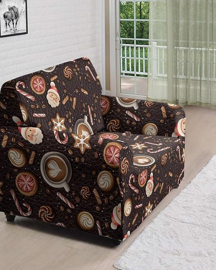FKELYI Christmas Sofa Slipcover Washable Sofa Couch Cover Comfortable Furniture Protector with Elastic Bottom Stretch Sofa Slipcovers S FKELYI
