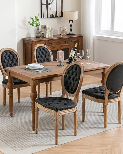 NicBex Haerin-SD-00121-LWJ Dining Chairs, 23"x19.1"x37.2", Black - LeafyLoom