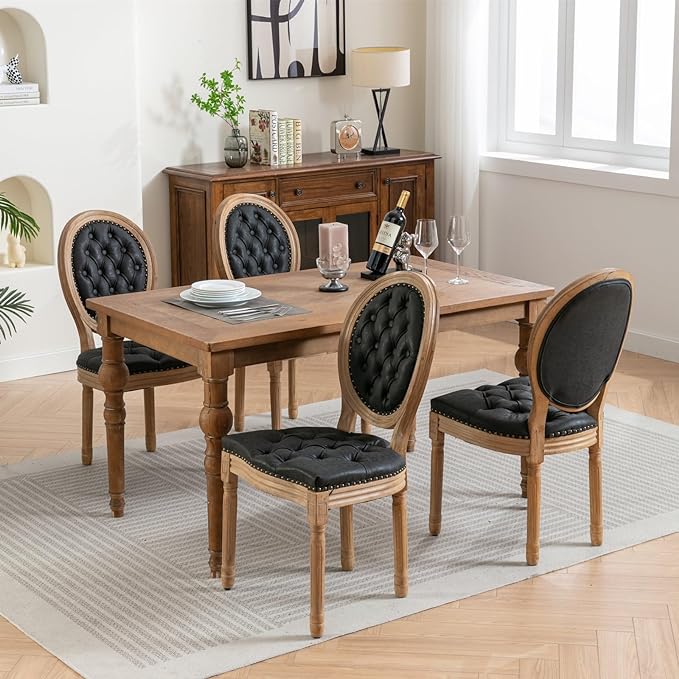 NicBex Haerin-SD-00121-LWJ Dining Chairs, 23"x19.1"x37.2", Black - LeafyLoom