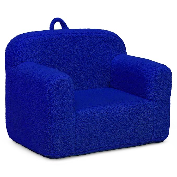 Delta Children Cozee Sherpa Chair, Royal Blue - LeafyLoom