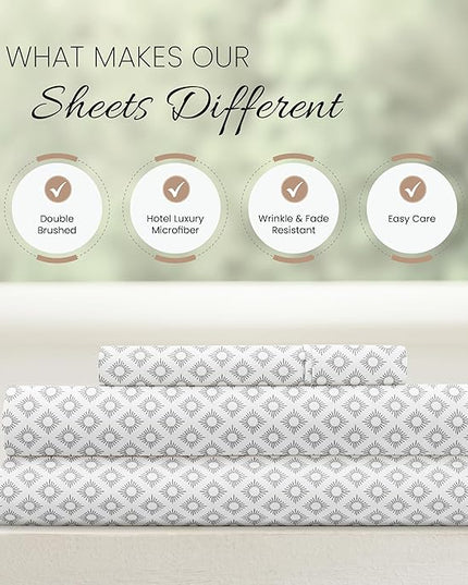 Linen Market 3 Piece Twin Bedding Sheet Set (Gray Polaris) - Sleep Better Than Ever with These Ultra-Soft & Cooling Bed Sheets for Your Twin Size Bed - Deep Pocket Fits 16" Mattress - LeafyLoom