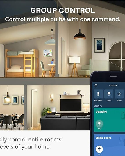 Sengled Alexa Light Bulb, S1 Auto Pairing with Alexa Devices, Warm Light Bulbs, Smart Light Bulbs that Work with Alexa, Bluetooth Mesh Smart Home Lighting, E26 60W Equivalent, 800LM, 3-Pack Sengled