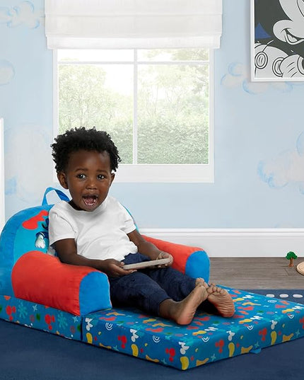 Delta Children Cozee Buddy Flip-Out Kids Chair, Mickey Mouse - LeafyLoom